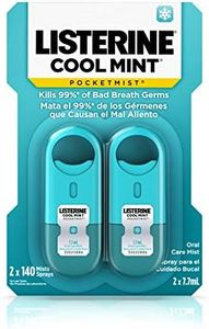 Listerine Pocketmist Cool Mint Oral Care Mist to Get Rid Of Bad Breath, 0.26 Fl Oz (Pack of 2)