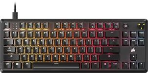 CORSAIR K70 CORE TKL RGB Tenkeyless Mechanical Wired Gaming Keyboard – Pre-Lubricated CORSAIR MLX Red v2 Linear Switches – Dual-Layer Sound Dampening – ABS Double-Shot Keycaps – QWERTY NA – Black