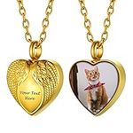 PROSTEEL Memory Necklace for Ashes for Women Creamation Jelery Cremation Jewelry for Ashes Gold