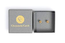 Chrysmela Catch Yellow Gold most secure high tech earring lock earring back replacement for all types of earring posts auto adjustable auto locking hypoallergenic patented in 5 countries