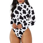 American Trends Nightgowns for Women Cotton Night Shirts Short Sleeve Night Gown Dress Casual Pajamas Soft Sleepwear, Cow Print, Medium