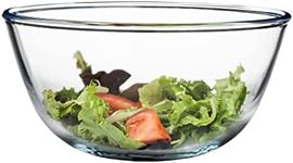 Simax 2.6 Quart Glass Mixing Bowl: Large Glass Bowl - Microwave & Oven Safe Bowls - Borosilicate Glass Serving Bowl - Glass Bowls for Kitchen - Clear Mixing Bowls for Cooking, Baking, Salad - 2.6 Qt