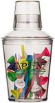 Martini Golf Tees DMT005 Small Shaker with 3.5" Heavy Duty Plastic Tees, Assorted Colours