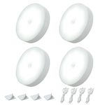 Motion Sensor Night Light 4-Pack Magnetic Motion Sensor Light, 3.3" Rechargeable Motion Sensor Closet Light, Stick Anywhere Motion Activated Night Light, Motion Sensor Light Indoor for Cabinet, Stair