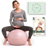Trideer Pregnancy Ball - Exercise & Yoga Ball for Labor, Maternity & Postpartum Recovery, Eco-Friendly, Non-Latex, Includes Pregnancy Guide & Baby Memory Book