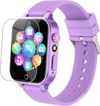 Smart Watch for Kids Girls Age 3-12 with 26 Puzzle Games HD Video Camera Touchscreen Music Player Learning Cards Storybook Pedometer Metal Case Kids Watch Toy Birthday Gifts Include 2 Screen Protector