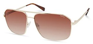 Kenneth Cole Men's Navigator Sunglasses, Gold / Gradient Brown, 62 mm