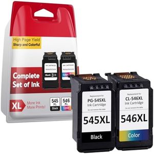 Cartucce 545 546, Sunnieink PG-545 CL-546 XL Sostituzione per Canon 545 546, Compatibili con Pixma TS3150 TS3100 TS3300 TR4500 TS3450 MG2500 TS3350 MG2550s TR4550 MX495 Stampante, Nero e Colore