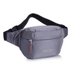 GOLD SKY Unisex Travel X Compact Travel Handy Hiking Zip Pouch Document Money Phone Belt Sport Bag Waist Pack, Fanny Pack, Travel Pouch Waist Bag (Grey)