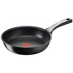 Tefal Unlimited On, Premium Cookware, 28 cm Frying Pan, UK's Longest Lasting Non-stick, Heat Indicator, Induction Hob Compatible, Dishwasher Safe, Aluminium, Black, G25906AZ