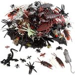 100PCS Halloween Realistic Bugs, Fa