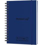 Skyline Fitness Journal – Workout Log Book For Home Exercise & Gym – Weightlifting Tracker - Training Accessories & Work Out Gifts (Dark Blue)