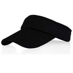 Black Colors Sun Visors for Women and Girls, Long Brim Thicker Sweatband Adjustable Hat for Golf Cycling Fishing Tennis Running Jogging and other Sports