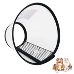 Dog Cone Recovery Collar Adjustable Pet Cone Collar Cat Comfy Soft Cone Collar for Protective Dogs and Cats After Surgery Anti-Bite Lick Wound Healing (Neck:18-22cm)