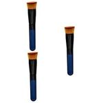 minkissy 3pcs Inclined Flat Head Makeup Brush Foundation Cosmetics Brush Doll Cake Pan Brush for Makeup Fluffy Blush Brush Women Cosmetics Brush Cangzhou Miss Artificial Fiber Short Hair