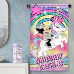 Sassoon Disney Unicorn Cotton Kids Bath Towel with Gift Box in 400 GSM- 60 cm x 120 cm