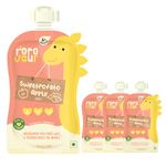 Rorosaur Baby Food -Sweetpotato & Apple, Ready to Eat Cereal & Porridge for Little One | Rich in Vitamins, Minerals and Proteins | No Added Sugar/Salt, Preservatives - Pack of 4 (100gms each)