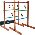 SpexDarxs Ladder Toss Outdoor Game, Wooden Golf Toss Set with Ladder Ball Bolas & Carrying Bag, Outdoor Lawn Backyard Game for Teenager & Adult & Family