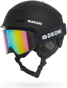 DKONI Ski Helmet with Goggles, Snowboard Helmet for Men & Women, Three-Stage Adjustable Ventilation System, Adjustable Fit, Durable PC Shell, Protective EPS Foam, Snow Sports Helmet for Adults, Youth