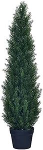 HAIHONG 3ft Artificial Cedar Topiary Trees - Fake Boxwood Topiary Cypress Trees Potted Plants, Artificial Plants Shrubs for Home Indoor Outdoor Garden Porch Decor