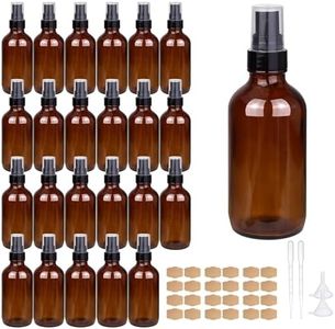 GIVAMEIHF 4oz Amber Glass Spray Bottles Mist Sprayer Set of 24,Empty Small Spray Bottle Fine Mist Spray Refillable Containers,Mini Travel Bottle Spray Bottle Make Perfect Oil,Perfume,Body Sprays