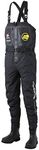 Mazume MZBF-454-02 Full Open Boot Foot Wader (Felt Spikes), Black, L