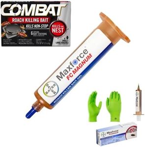 Maxforce Magnum Cockroach Gel - Kills All Cockroach Species- Includes 6 Bait Stations, 1 Tubex30g -with USA - Supply Gloves and USA Supply Pest Identification Card