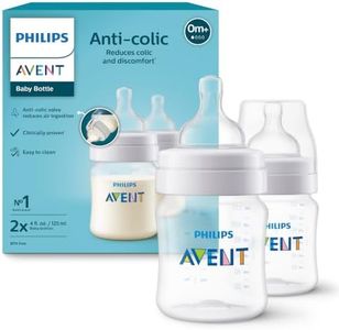 Philips Avent Anti-Colic Plastic Baby Feeding Bottles | 4oz/125ml - Pack of 2 | SCY100/20