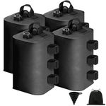 4 Pack Canopy Water Weight Bag, 88 LBS Water Tent Weights Set of 4 Leg Weights for Gazebo, Pop Up Canopy, Canopies, Tent (Black-10L, 4)