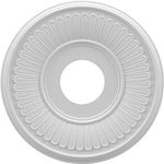 Ekena Millwork CMP13BE Berkshire Thermoformed PVC Ceiling Medallion, 13"OD x 3 1/2"ID x 3/4"P, White