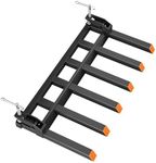 58"Pallet Forks,Pallet Forks for Tractor Bucket 4000lbs,Clamp on Pallet Forks with 6 Fork Configuration,for Loader Bucket Skid Steer