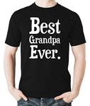 Witty Fashions Best Grandpa Ever Mens T-Shirt Funny Father Parent (Black, Medium)