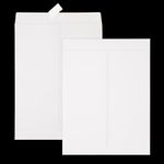 JEFURE 18 Pcs 9x12 Catalog Envelopes, White Self Seal Security Envelopes, Manilla Envelopes, Printable White Envelopes, Gummed Closure Document Envelopes For Mailing, Storage And Organizing