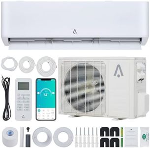 Acekool 18000 BTU Smart Mini Split AC/Heating System 23 SEER2 Split Inverter Air Conditioner with Pre-Charged Heat Pump & Installation Kit, Cools Rooms up to 1450 Sq. Ft, 208/230V