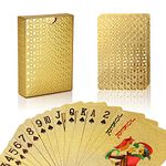 Luxury 24K Gold Foil Poker Playing Cards Deck Carta de Baralho with Box Good Gift Idea (Glod)