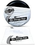 Saponay Tire Storage Bags 100 Piece, 47.2 x 27.5 Inch, Double Layer Heavy Duty Polyethylene Bags for Tire Shops, Summer and Winter Tire Cover Bag for Cars Jeeps and SUVs