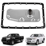 YzusGomumu A340F A343F Automatic Transmission Filter Oil Pan Gasket Kit Compatible with Replaces 35330-60030 044-0307