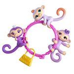 WowWee Fingerlings Minis-Series 1-5 Piece Banana Blister 3 Figures Plus Bonus Bracelet and Charm