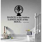 CVANU Dance is The Hidden Language of The Soul Vinyl Wall Sticker for Home (Black)