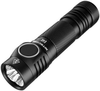 NITECORE E4K Compact Rechargeable Flashlight Torch for Outdoor and Camping, 4400 Lumens, Black