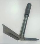 FTE (3 Edges) Small Hoe-Cultivator Digger Cutter Excavator for Gardens and Planting with Metal Handle. Agriculture Tool (Size 31 x 21 cm)
