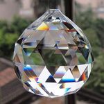 Petrichor Clear Crystal Hanging Ball Sun-Catcher for Good Luck & Prosperity - Home Decoration/Gifting (60 MM)