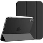 JETech Case for iPad mini (A17 Pro, 2024 Model, 7th Generation) / mini 6 (2021 Model, 6th Generation), Slim Stand Hard Back Shell Smart Cover with Auto Wake/Sleep (Black)