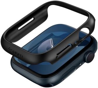 SPIGEN Thin Fit Case Designed for Apple Watch Series 9/8/7 (45mm) Exact Fit Ultra Slim Hard Cover - Black