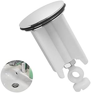 HUASHENG Universal 40mm Sink Plug - Height Adjustable Bathroom Basin Drain Pop-Up Replacement for Kitchen and All Standard Sinks - Made of Brass and Rubber