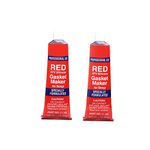 PNJB, Red RTV Silicone Instant Gasket Maker Adhesive Sealant 85g Tube, Decreased Power, Acceleration, And Fuel Efficiency (2 Pcs)