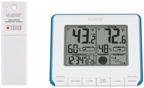 La Crosse Technology 308-1711BL Wireless Weather Station with Heat Index and Dew Point, Teal Blue/White