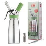 iSi Eco Series Green Whipper 0.5L – Ideal for Dairy or Vegan Cream, Foams, and toppings. Refillable, Durable, and eco-Friendly. 2-Year Guarantee When Used with iSi Chargers.
