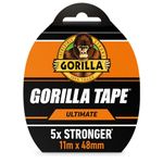 Gorilla Tape ULTIMATE, 11m, Black - Our Strongest Tape Ever, One Loop Holds 350kg | Water Resistant with High Tensile Strength | Great For Hauling, Strapping, Patching, Bundling & Lifting