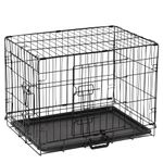 Dog Crate Medium Size Dog Puppy Pet Cage with 2 Doors (Front & Side),Medium Dog Crate with Removal Tray,Folding Metal Pet Dog Puppy Training Cage Crate for Medium Dogs (Medium 30")